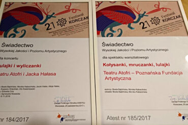 Dwa Atesty ASSISTEJ na XXI Festiwalu Korczak 2017!